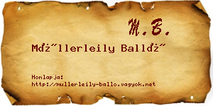 Müllerleily Balló névjegykártya